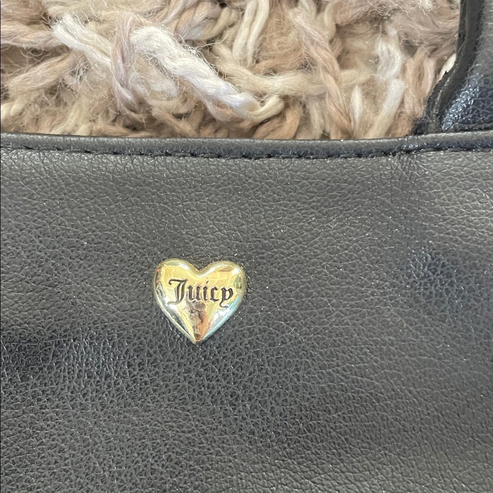Juicy couture Black Handbag with Floral Scarf Accent - Picture 2 of 10